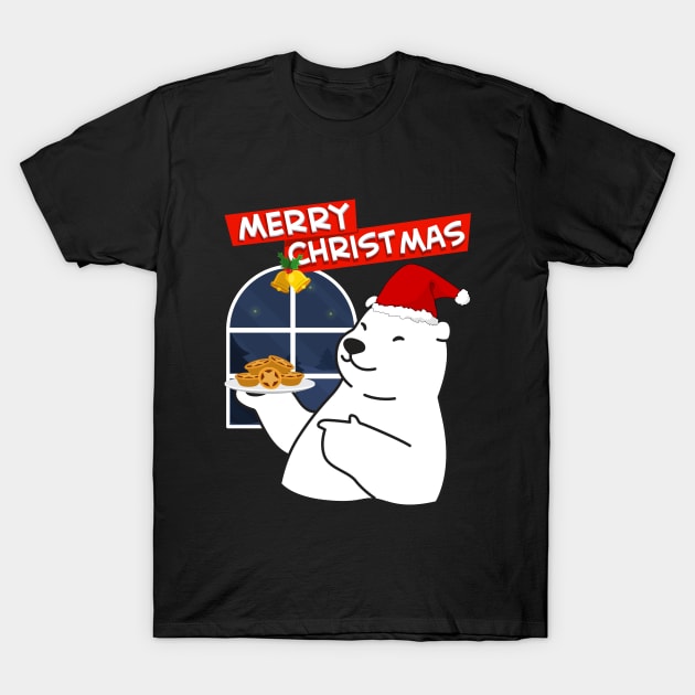 Merry Christmas Polar Bear  Christmas Cookies T-Shirt by MAii Art&Design